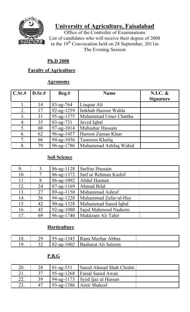 University of Agriculture, Faisalabad