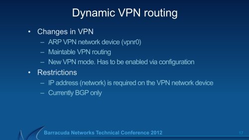 Dynamic VPN Routing BGP and OSPF - Barracuda UK Partner ...