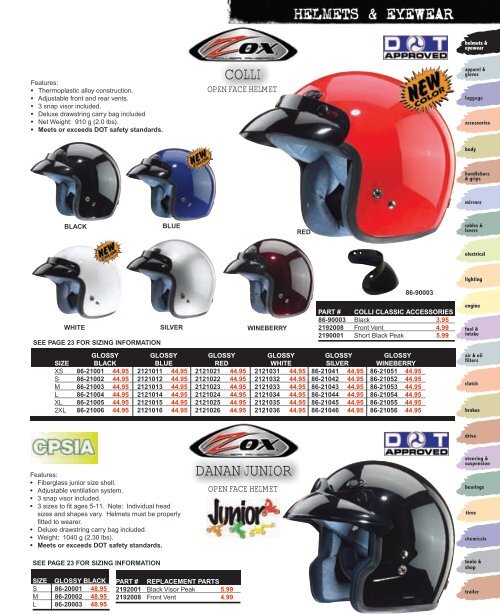 Helmets and Eyewear - Automatic Distributors