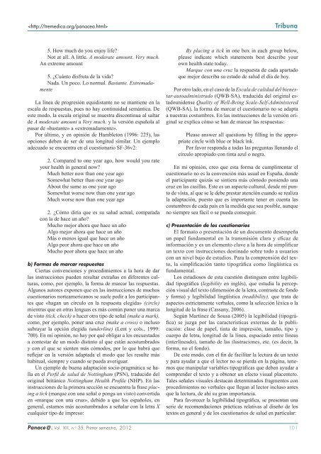 Panace@ - Revista de Medicina, Lenguaje y TraducciÃ³n - TremÃ©dica