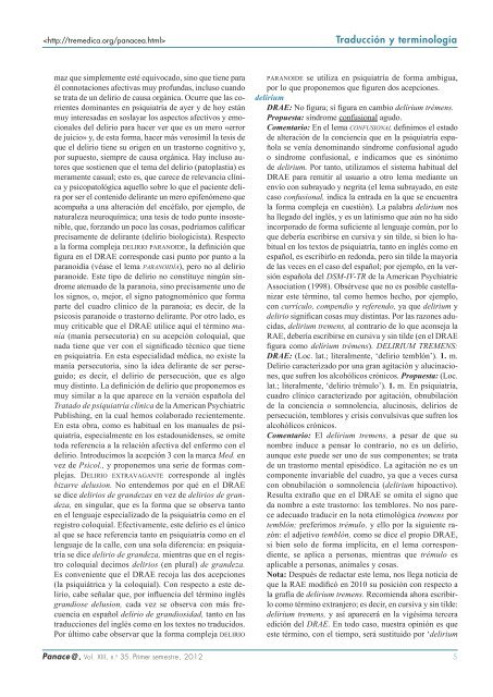 Panace@ - Revista de Medicina, Lenguaje y TraducciÃ³n - TremÃ©dica