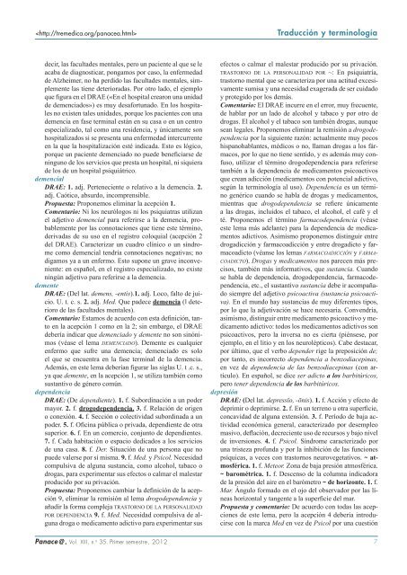 Panace@ - Revista de Medicina, Lenguaje y TraducciÃ³n - TremÃ©dica