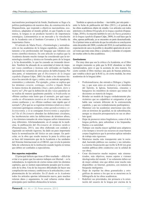 Panace@ - Revista de Medicina, Lenguaje y TraducciÃ³n - TremÃ©dica