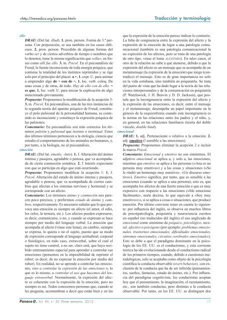 Panace@ - Revista de Medicina, Lenguaje y TraducciÃ³n - TremÃ©dica