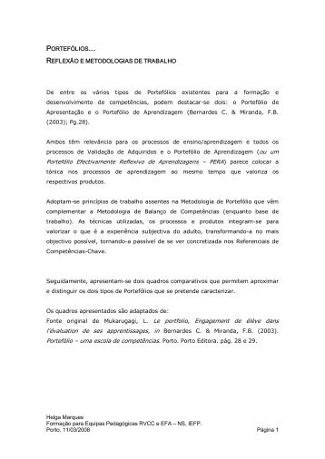 Helga Marques FormaÃ§Ã£o para Equipas PedagÃ³gicas RVCC e EFA ...