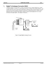 1. Digital To Analogue Converter (DAC)