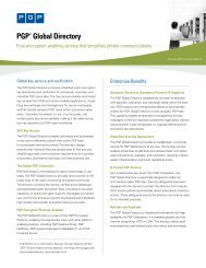 PGPÂ® Global Directory - Bayside Solutions, Inc.