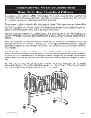 Crib 7391 Assembly and Operation Manual Le Lit DaVinci Baby