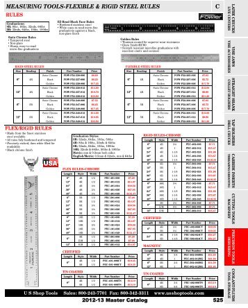 measuring tools-flexible & rigid steel rules c - U S Shop Tools