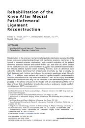 Rehabilitation of the Knee After Medial Patellofemoral Ligament ...