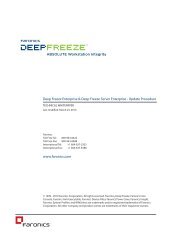 Faronics Deep Freeze Enterprise 6.5 Update Procedure