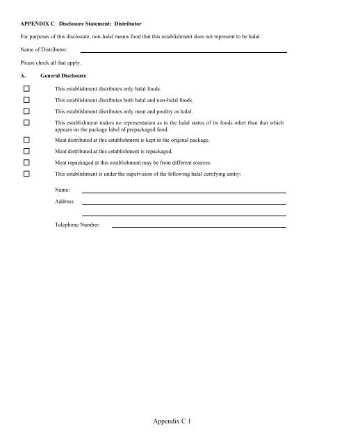 Halal Registration Form - Illinois Department of Agriculture