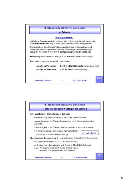 Wegzugsbesteuerung - P+P PÃ¶llath + Partners