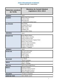 Union Internationale du Notariat Notariats membres de l'UINL ...