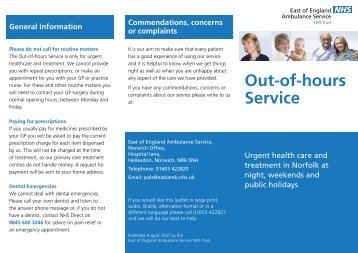 Out-of-hours Service - Timber Hill Health Centre