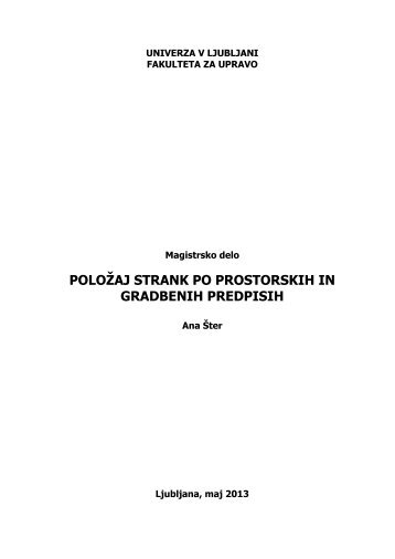 poloÅ¾aj strank v upravnih postopkih - Fakulteta za upravo - Univerza ...