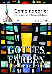 Gemeindebrief 13-1.qxd - Evangelische Kirchengemeinde Beckum