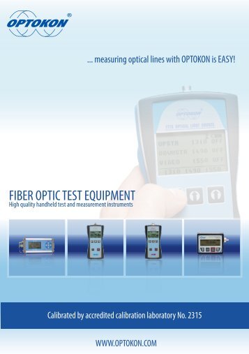Download brief Test Equipment catalog in PDF. - OPTOKON as