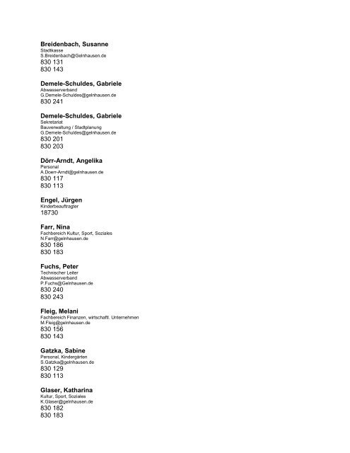 Telefonverzeichnis 2011 Mai - Gelnhausen