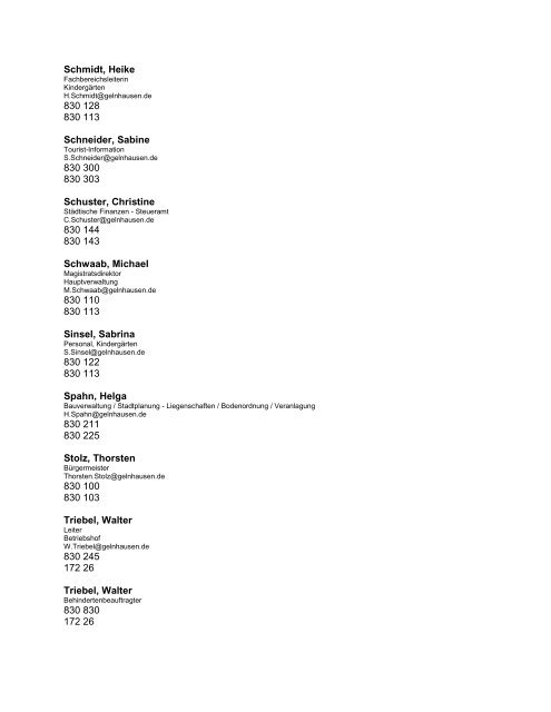 Telefonverzeichnis 2011 Mai - Gelnhausen