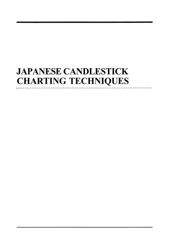 Japanese candlesticks charting techniques