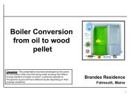 Boiler Conversion from oil to wood pellet - Maine Energy Systems