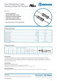 datasheet: pdf - TT electronics Showcase - TT electronics plc