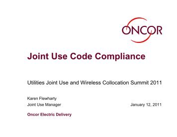 Oncor Electric Delivery Joint Use Code Compliance