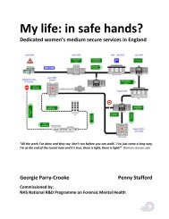 My life: in safe hands - Offender Health Research Network