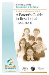 A Parent's Guide to Residential Treatment at Shodair