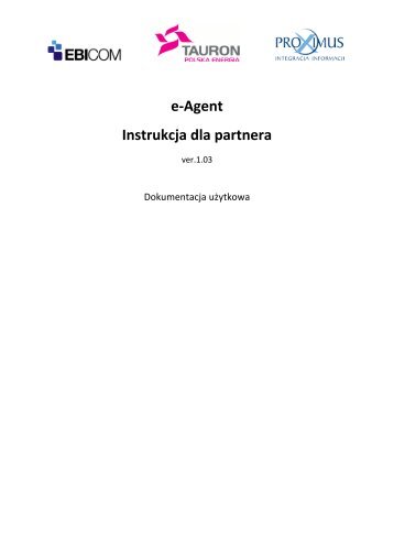 e-Agent Instrukcja dla partnera - Logowanie - Tauron