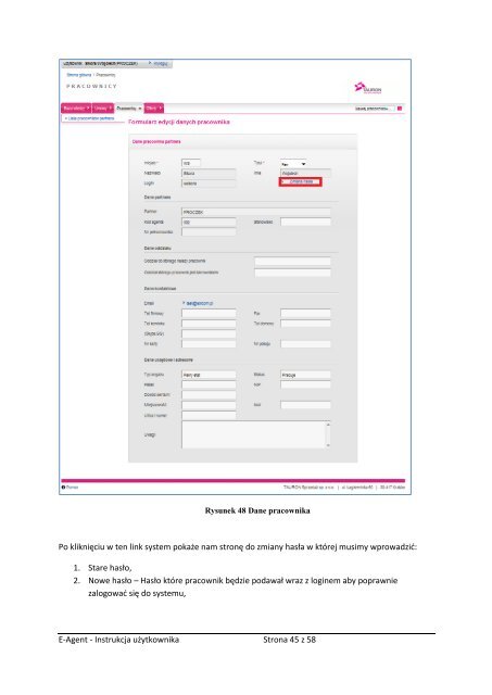 e-Agent Instrukcja dla partnera - Logowanie - Tauron