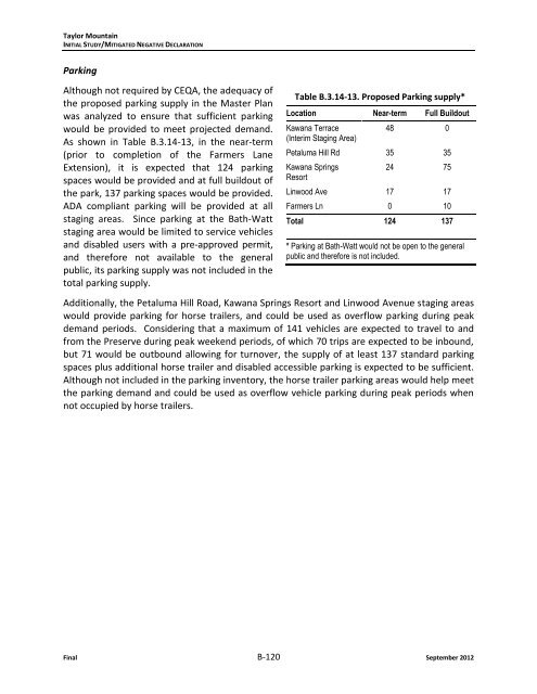 Initial Study MND - Sonoma County Agricultural Preservation and ...