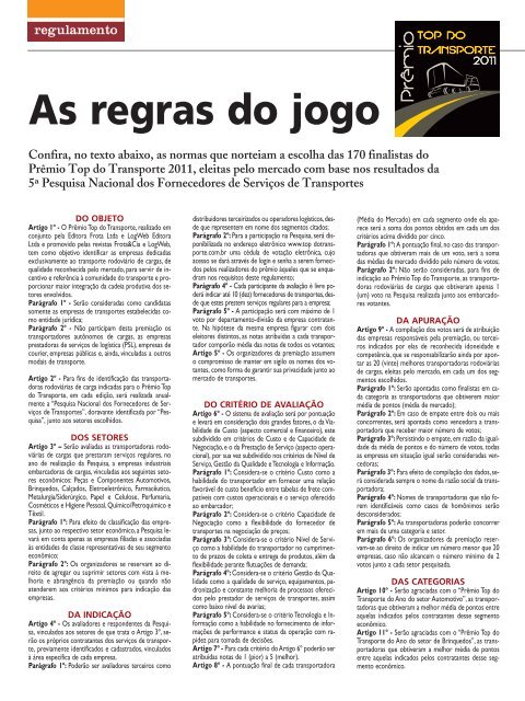 Top do Transporte - Logweb