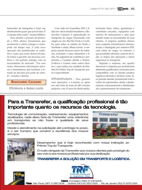 Top do Transporte - Logweb