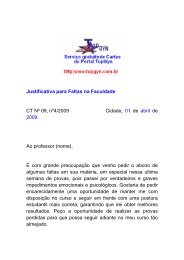 Justificativa para Faltas na Faculdade CT Nº 09, nº4/2009 Cidade ...