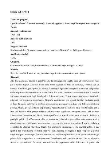 I lavori degli immigrati non europei a Torino - Integrazione Migranti