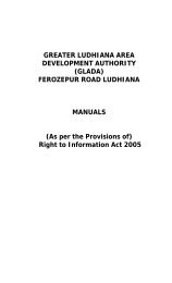 GLADA RTI 17 Manual - District Ludhiana