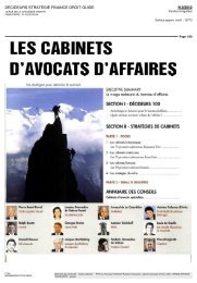 LES CABINETS D'AVOCATS D'AFFAIRES A - FTPA