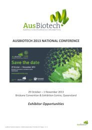 TITLE PAGE - Ausbiotech National Conference