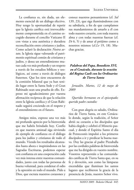 Boletín Oficial del Obispado de Ourense - Mayo 2009