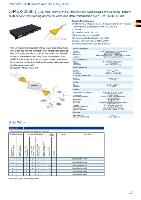 English Ethernet Solutions - from Optical to Last Mile Catalog 2006