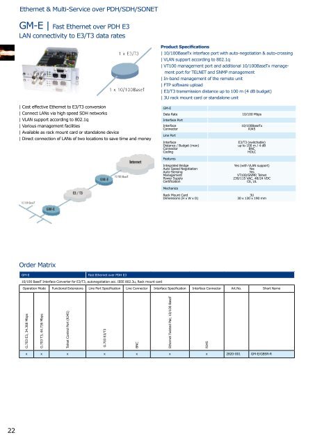 English Ethernet Solutions - from Optical to Last Mile Catalog 2006