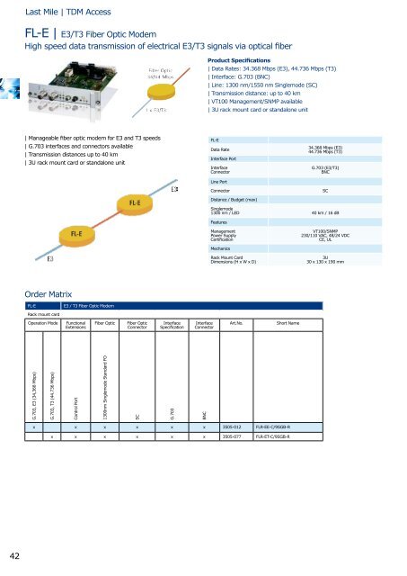 English Ethernet Solutions - from Optical to Last Mile Catalog 2006