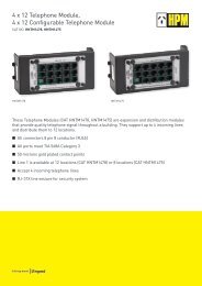 4 x 12 Telephone Module, 4 x 12 Configurable Telephone ... - HPM