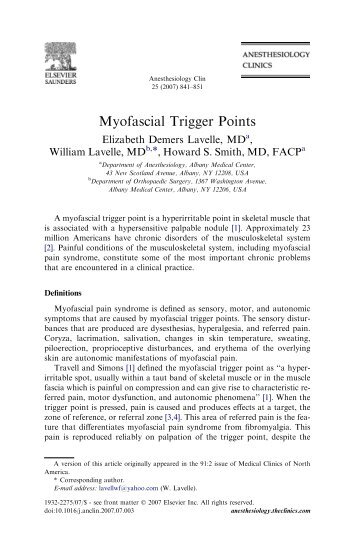 Myofascial Trigger Points