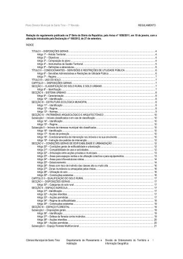 Regulamento do Plano Diretor Municipal (PDM) - CÃ¢mara Municipal ...