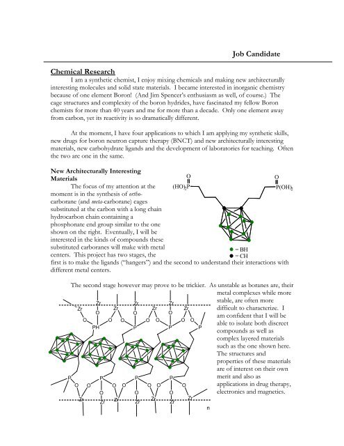 Sample Research Statement I