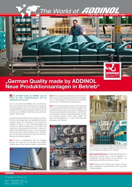 The World of - ADDINOL Lube Oil GmbH