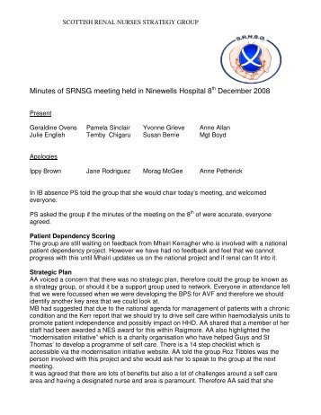 SRNSG Minutes of meeting held in December 08 - The Scottish ...